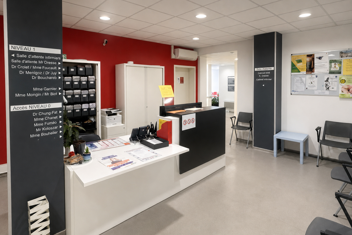 Accueil et secrétariat de la Maison médicale Aristide-Briand à Vesoul